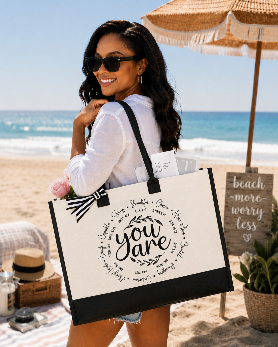 You Are Tote & Cosmetic Bag Set