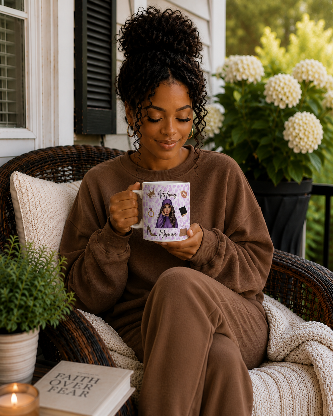 Virtuous Woman Ceramic Mug - Purple Hat