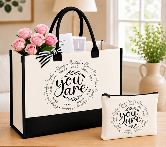 You Are Tote & Cosmetic Bag Set