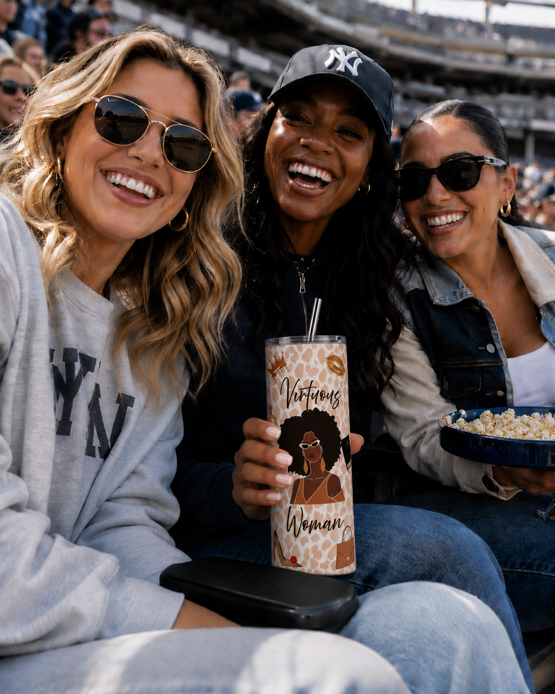 Afro Queen Leopard Print Tumbler
