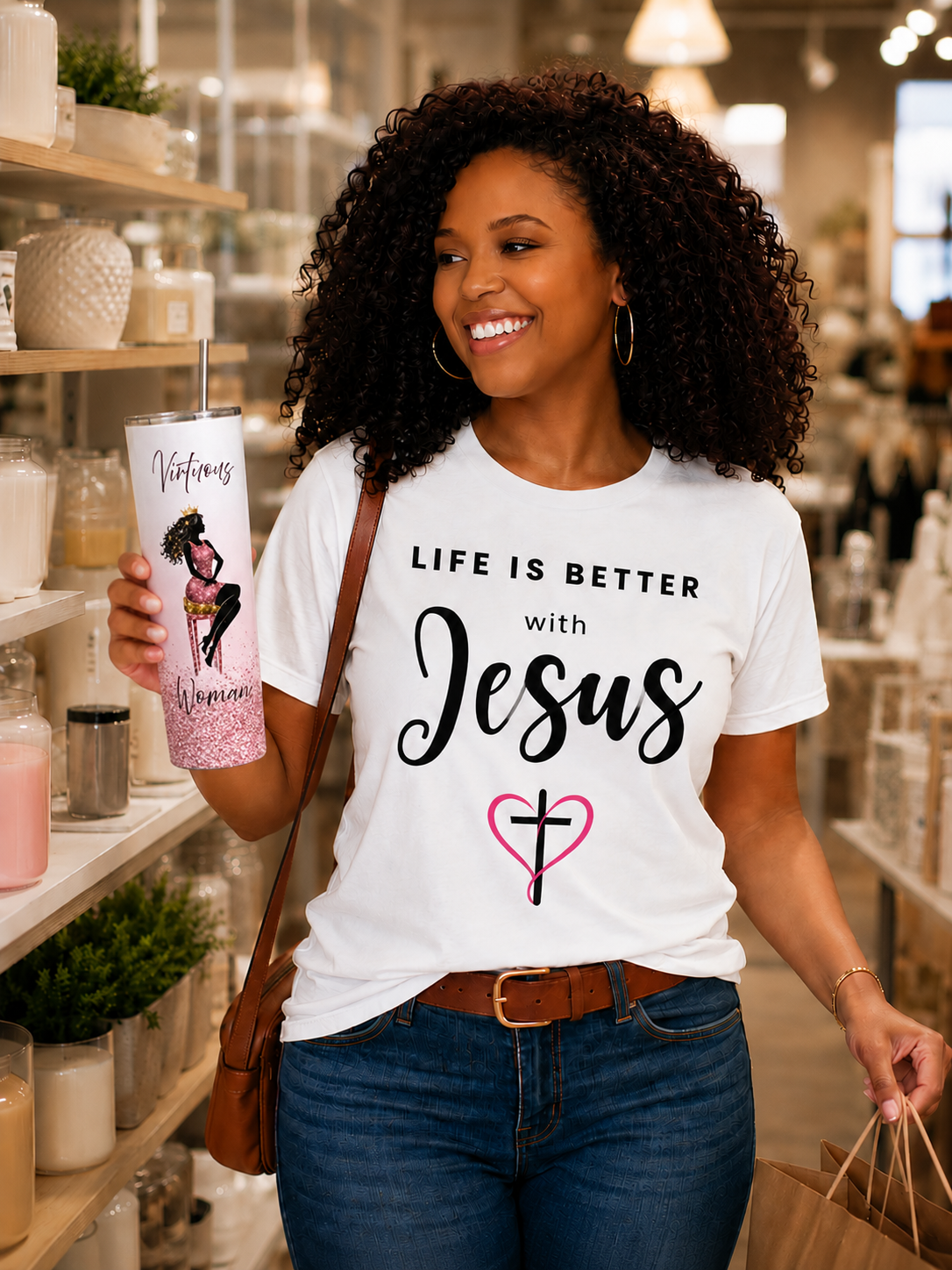 Virtuous Woman Glitter Tumblers