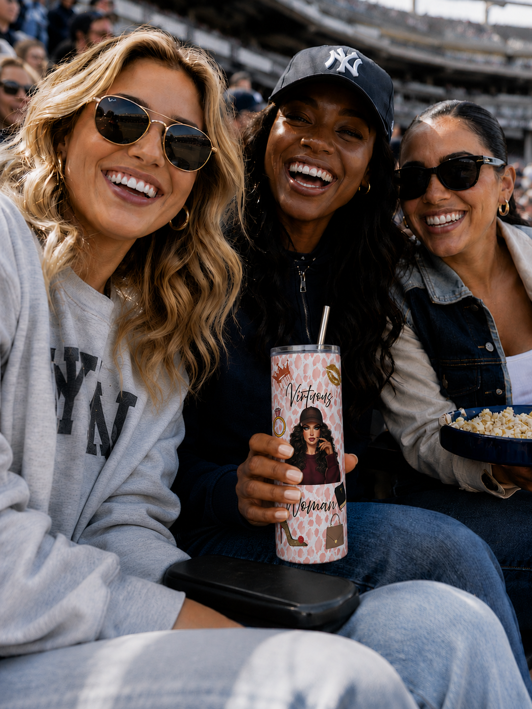 Virtuous Woman Leopard Tumbler — Red Top